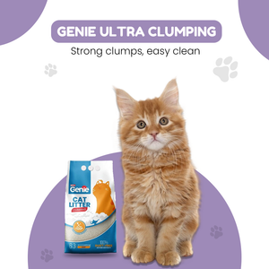 Genie Ultra-Clumping Cat Litter 5KG – Soap Scent, Dust-Free & Odor Control