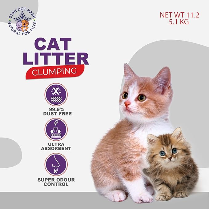 Genie Ultra-Clumping Cat Litter 5KG – Lavender, Dust-Free, Odor Control