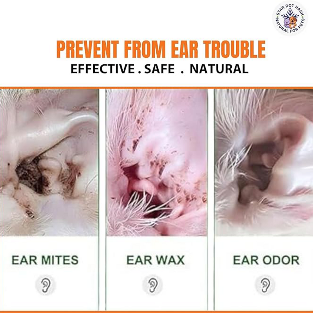 Pet Ear Wipes for Dogs and Cats