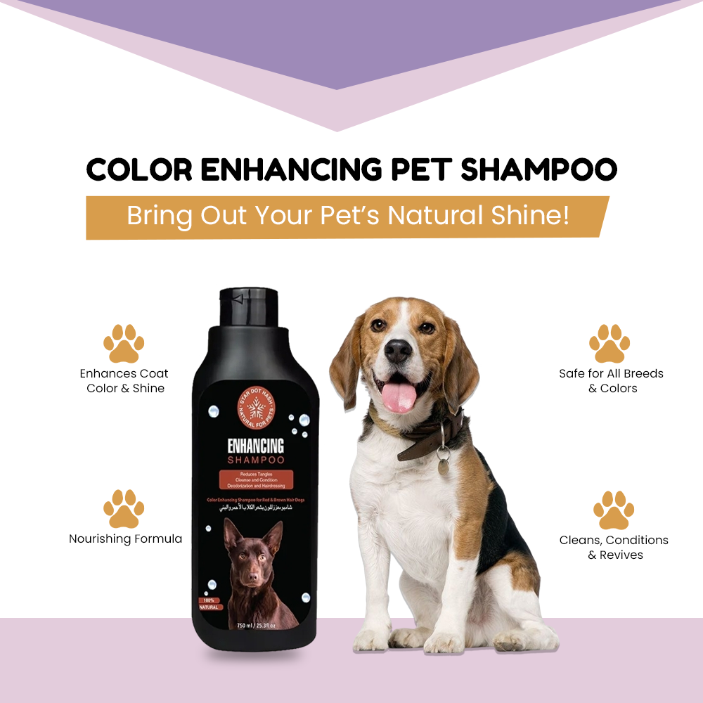 Color Enhancing Pet Shampoo - Shine for Red & Brown Coats
