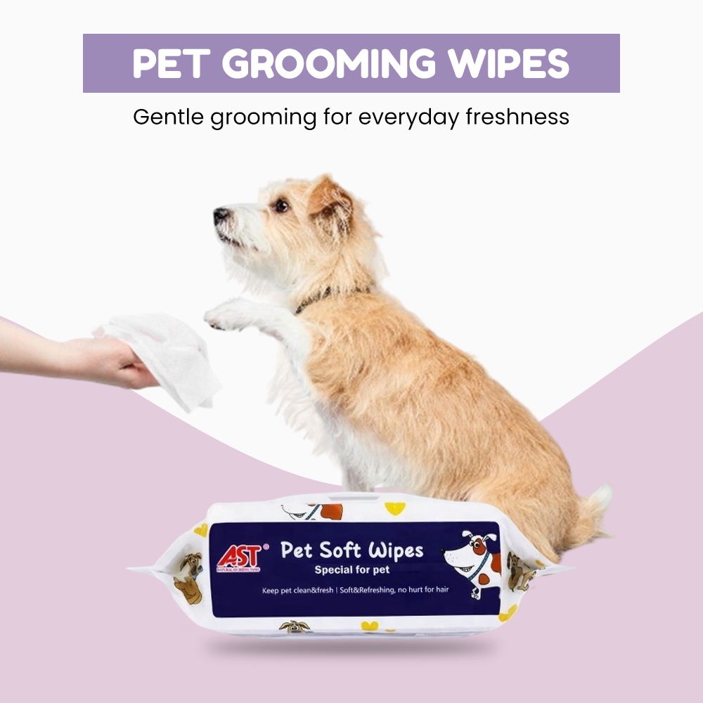 Pet Grooming Wipes - Clean Body, Skin & Bum for Dogs & Cats