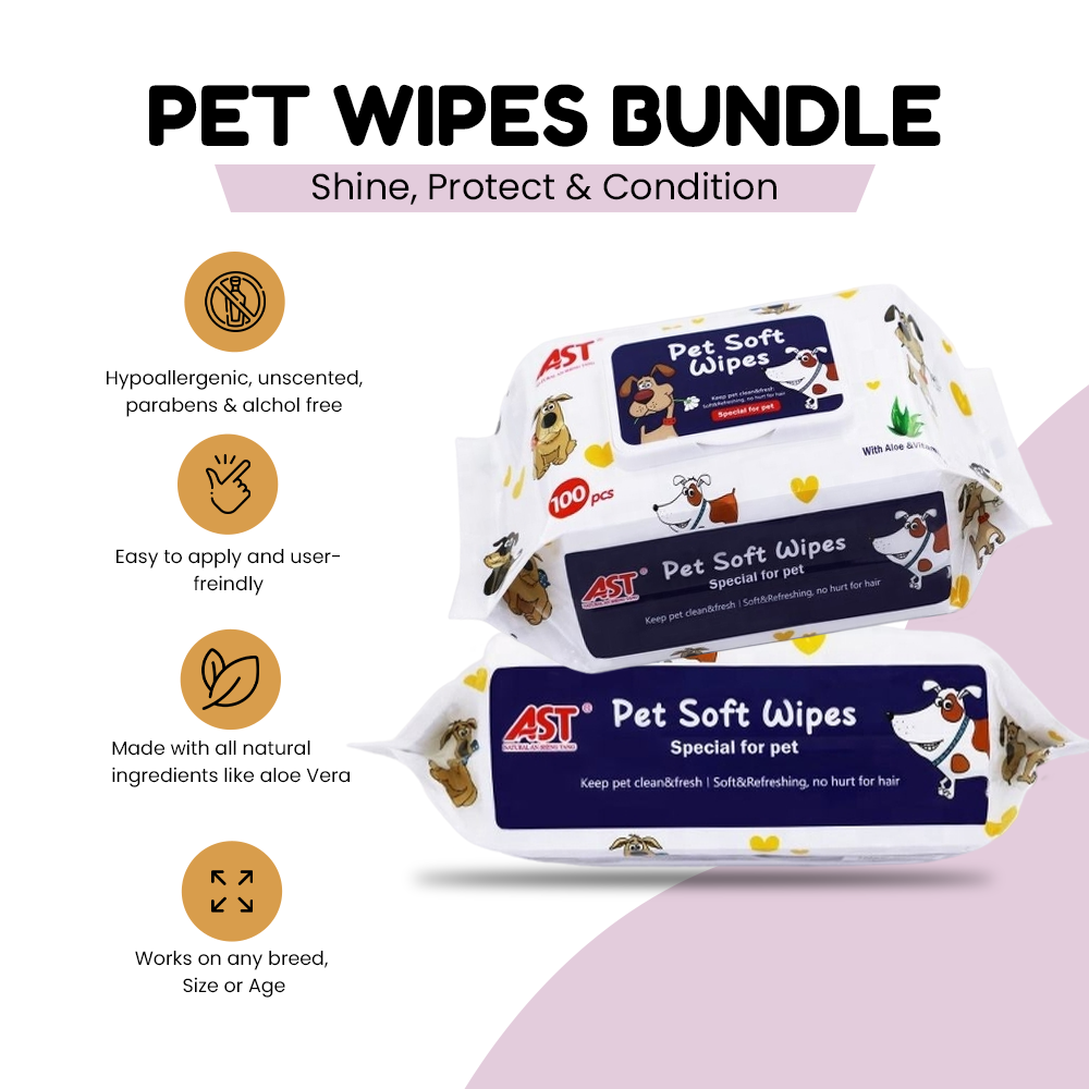 Ultra Thick & Soft Pet Wipes Bundle - Quick Clean for Dogs & Cats