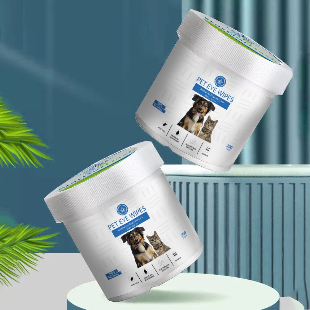 Pet Eye Wipes - Clean Tear Stains on Dogs & Cats, 400 Wipes Bundle